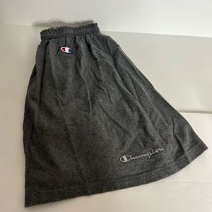 Champion Athleisure Casual Shorts embroidered script logo grey